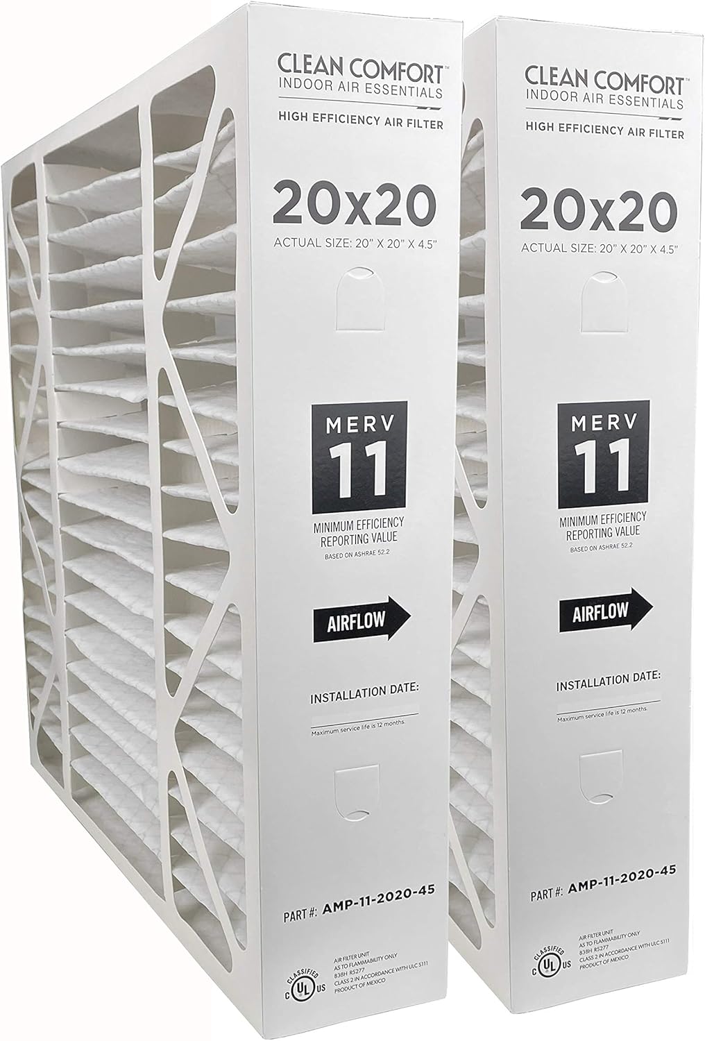 Clean Comfort AMP-11-2020-45 Media Air Filter 2-Pack for Home
