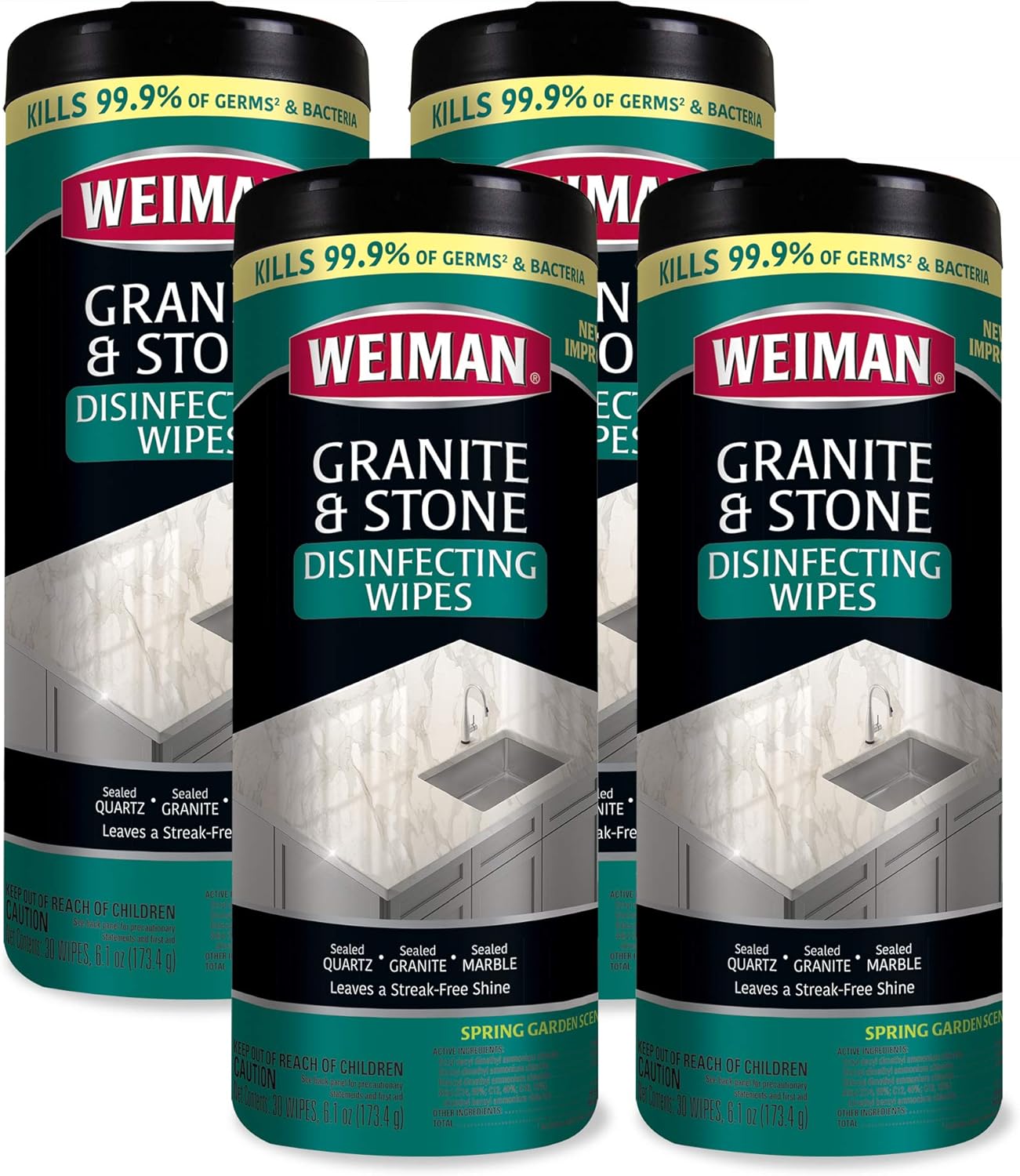 Weiman Granite Disinfectant Wipes for Safe and Effective Cleaning