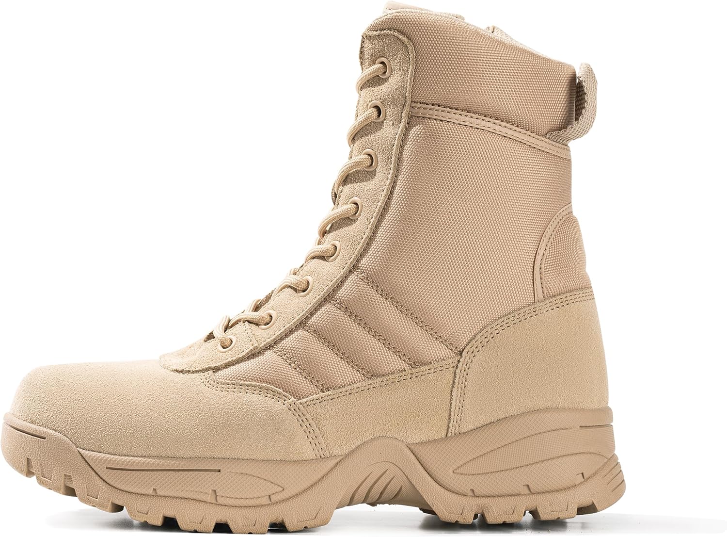 Men's Military Tactical Combat Boots with Side Zipper Design