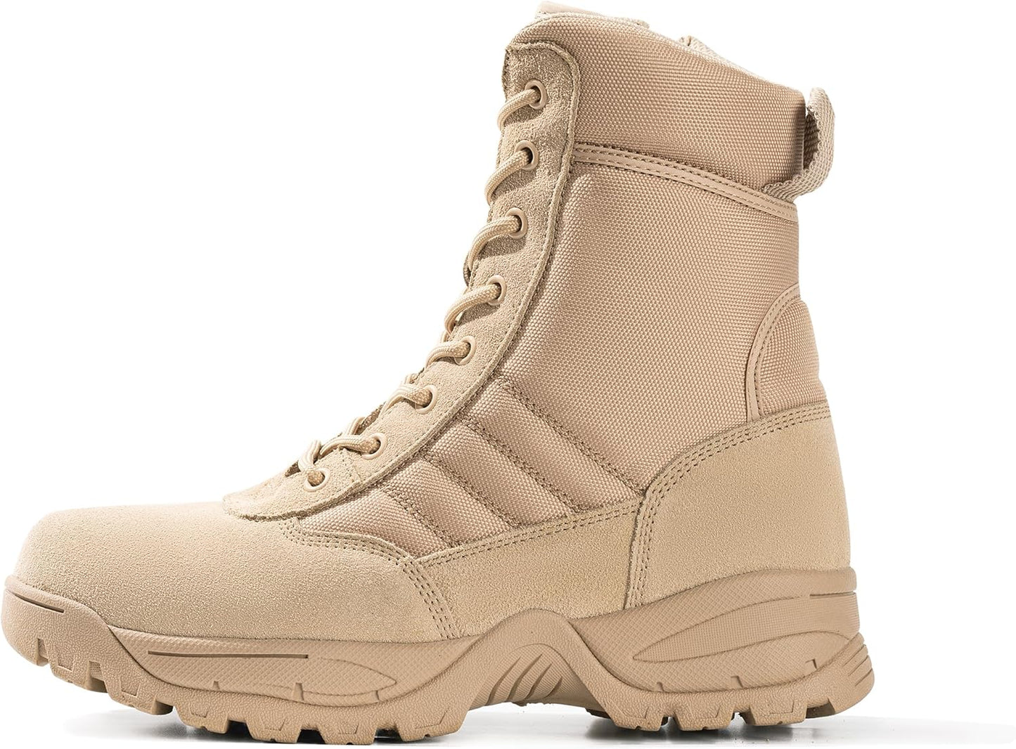 Men's Military Tactical Combat Boots with Side Zipper Design