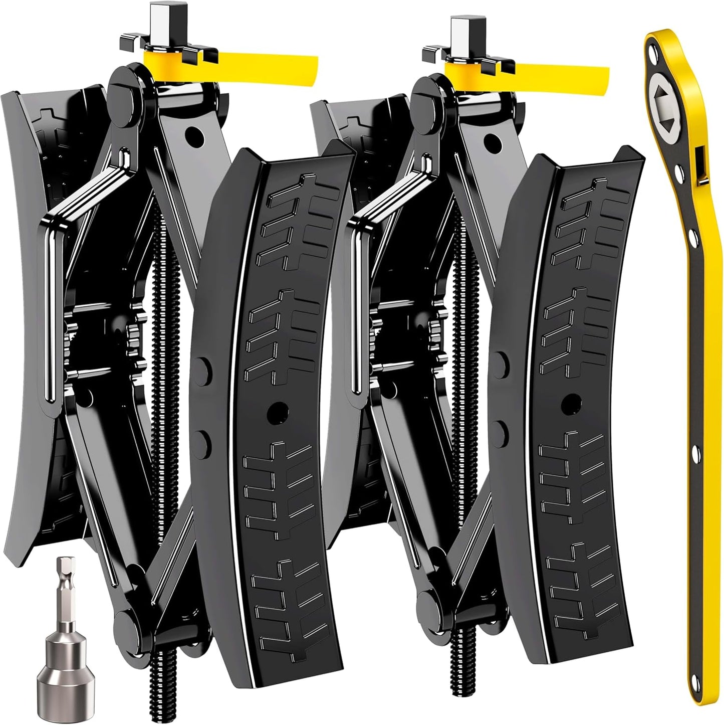 Camper Wheel Chock Stabilizer for RVs - Heavy Duty X-Shaped Design