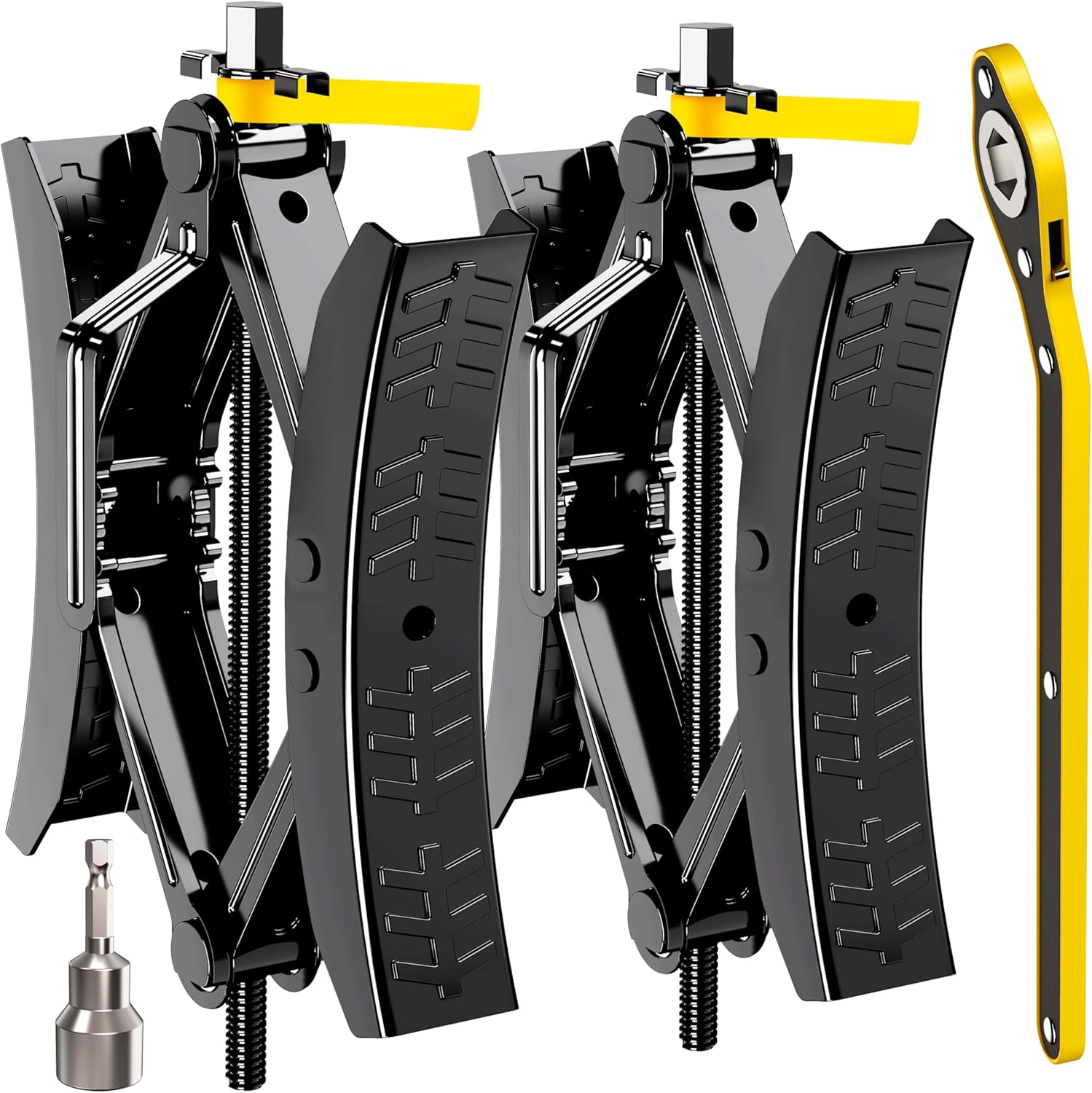 Camper Wheel Chock Stabilizer for RVs - Heavy Duty X-Shaped Design