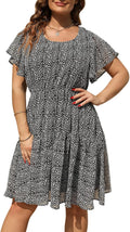 Plus Size Summer Dresses for Curvy Women - Chiffon Boho Midi 14-26