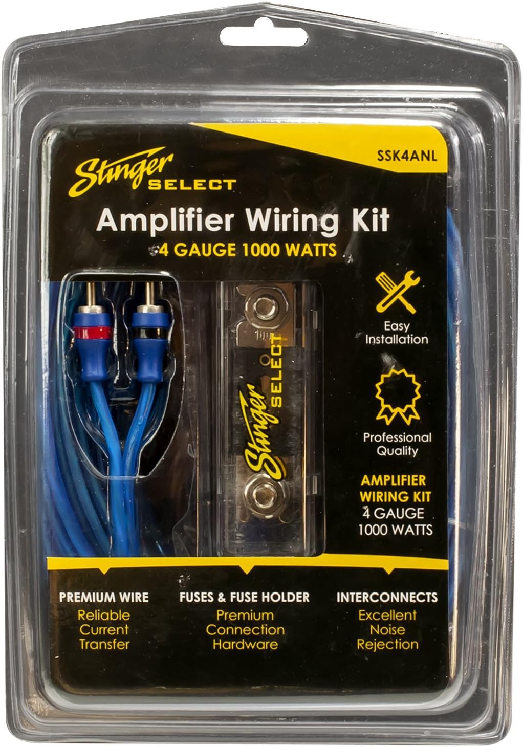 STINGER SSK4ANL 4Ga Complete Wiring Kit for Car Audio Systems