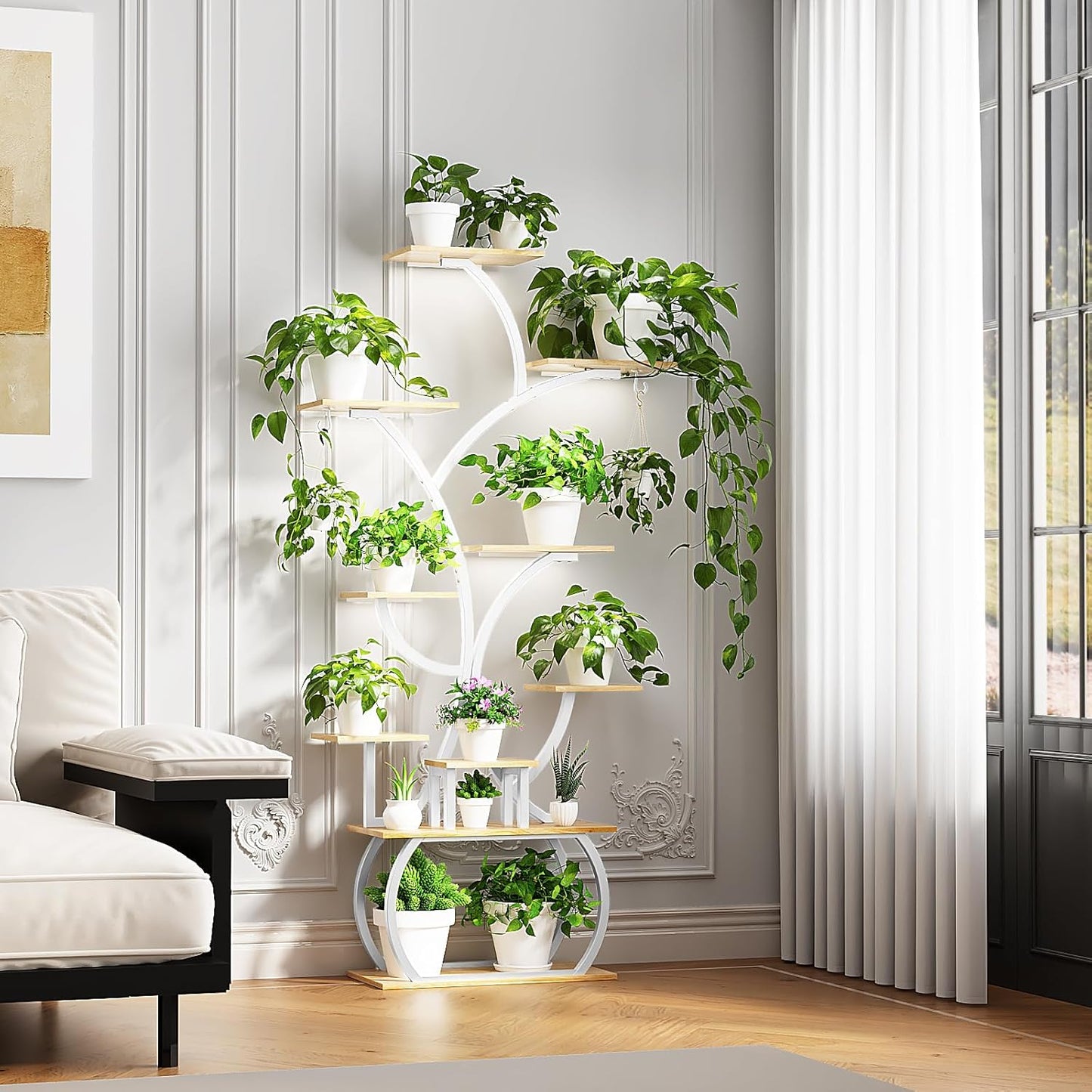 VINGLI Plant Stand Indoor with Grow Light for Indoor Plants