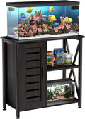 20-29 Gallon Fish Tank Stand with Cabinet Storage - Heavy Duty Support