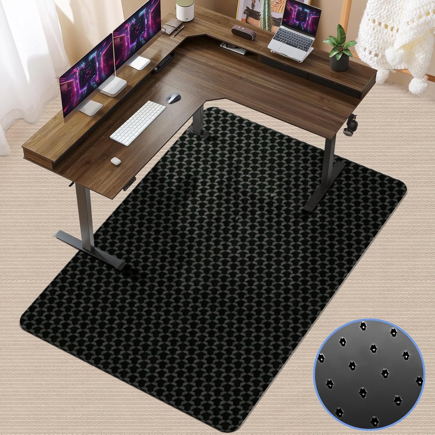 Premium Vicwe Chair Mat: Anti-Slip Floor Protector