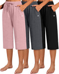 Neer Women's Capri Pants 3 Pack for Comfortable Casual Wear