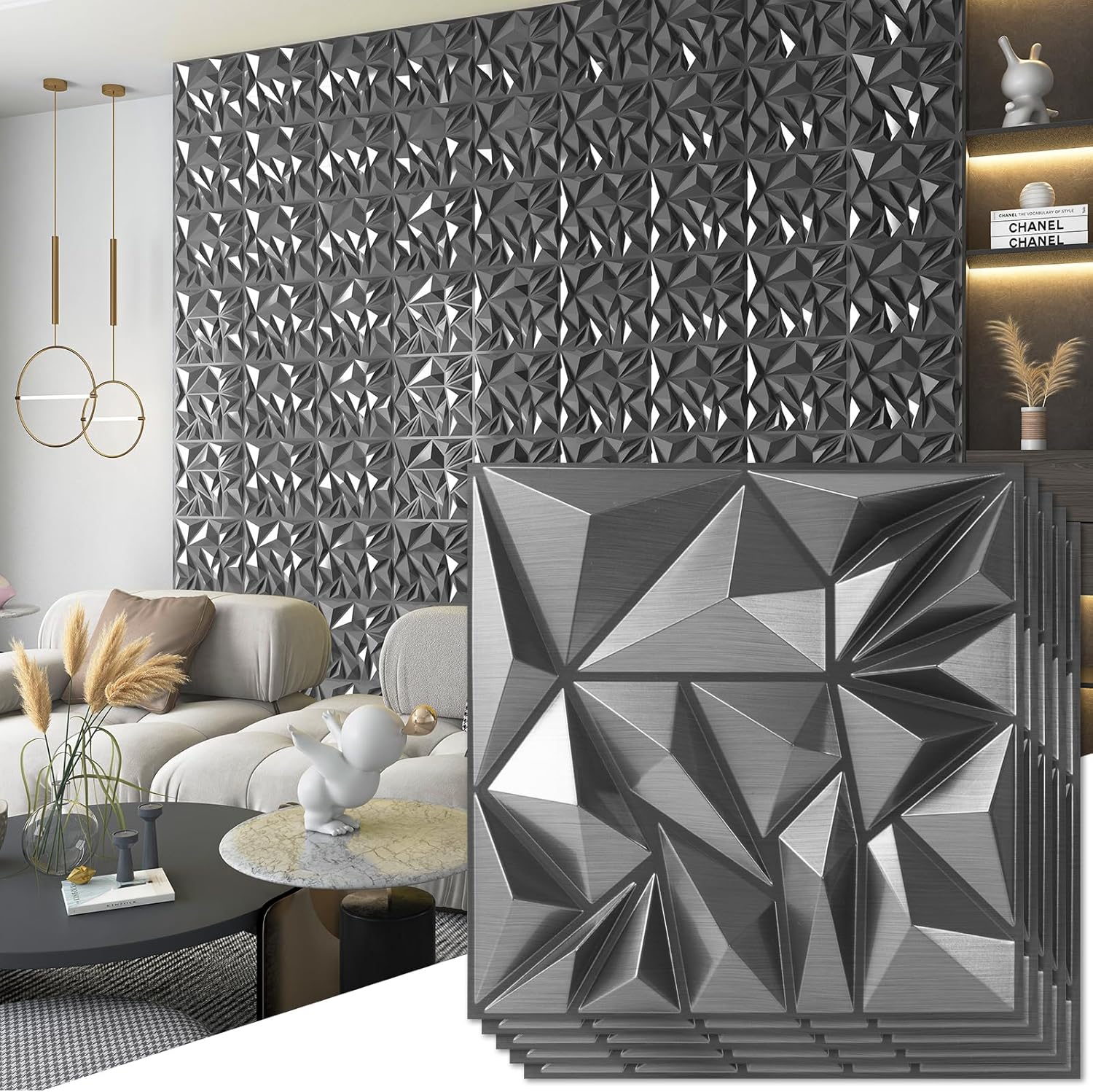 Art3d 33-Pack 3D Wall Panels for Stunning Accent Walls