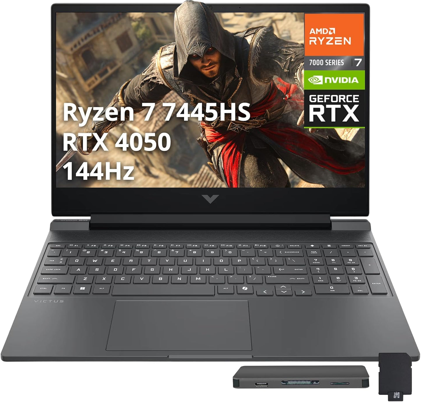 HP Victus 15.6 FHD Gaming Laptop with Ryzen 7 and RTX 4050