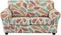 3 Piece Printed Couch Cover for 2 Cushion Loveseat - Stretch Sofa