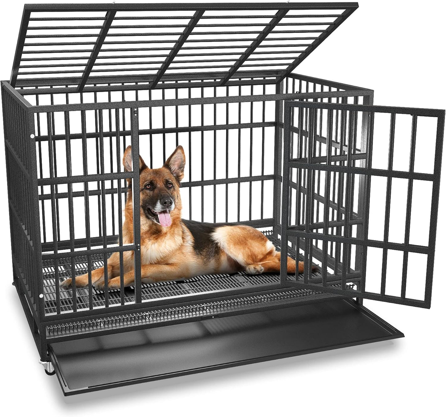 Heavy Duty Indestructible Dog Crate for Large Dogs XL XXL