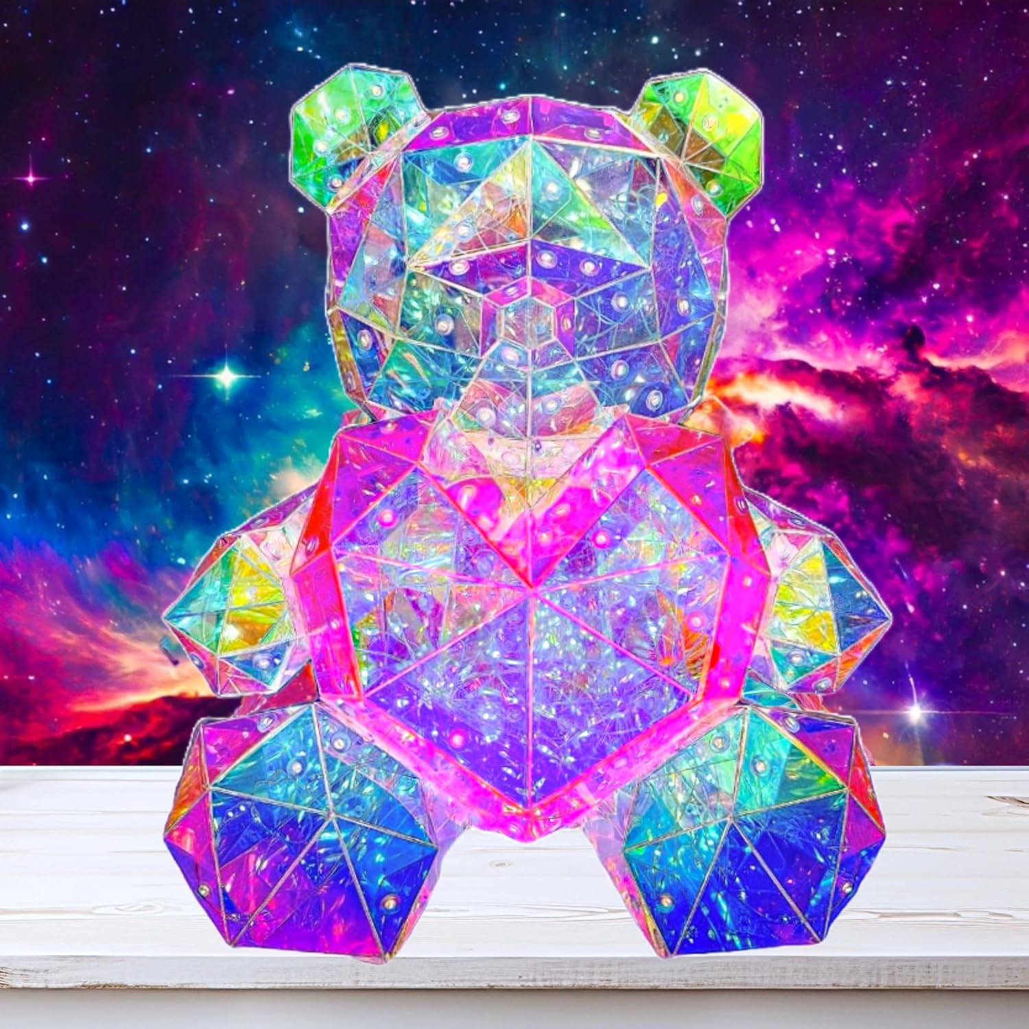 Colorful LED Teddy Bear Night Light for Kids Room Decor