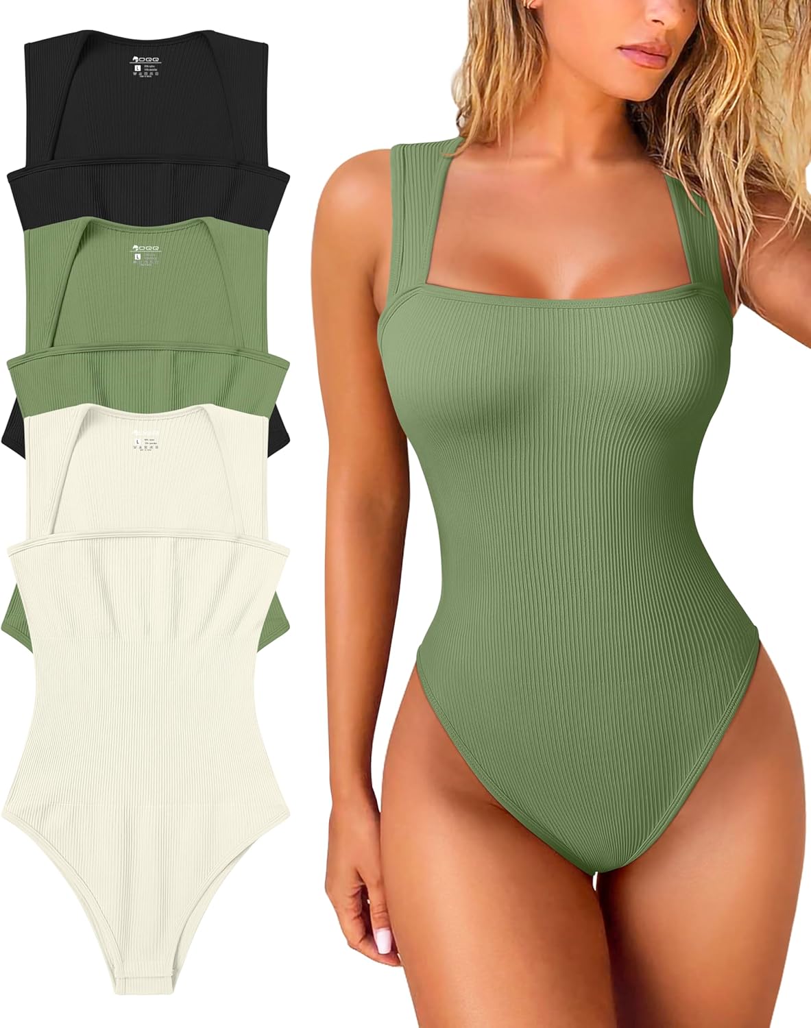 OQQ Women's 3 Piece Bodysuits for Stylish Comfort and Fit