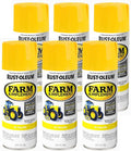 Rust-Oleum Farm & Implement Spray Paint 6-Pack - Durable JD Yellow