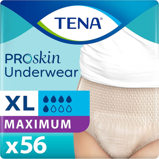 TENA ProSkin XL Nude Female Protective Underwear, 56ct