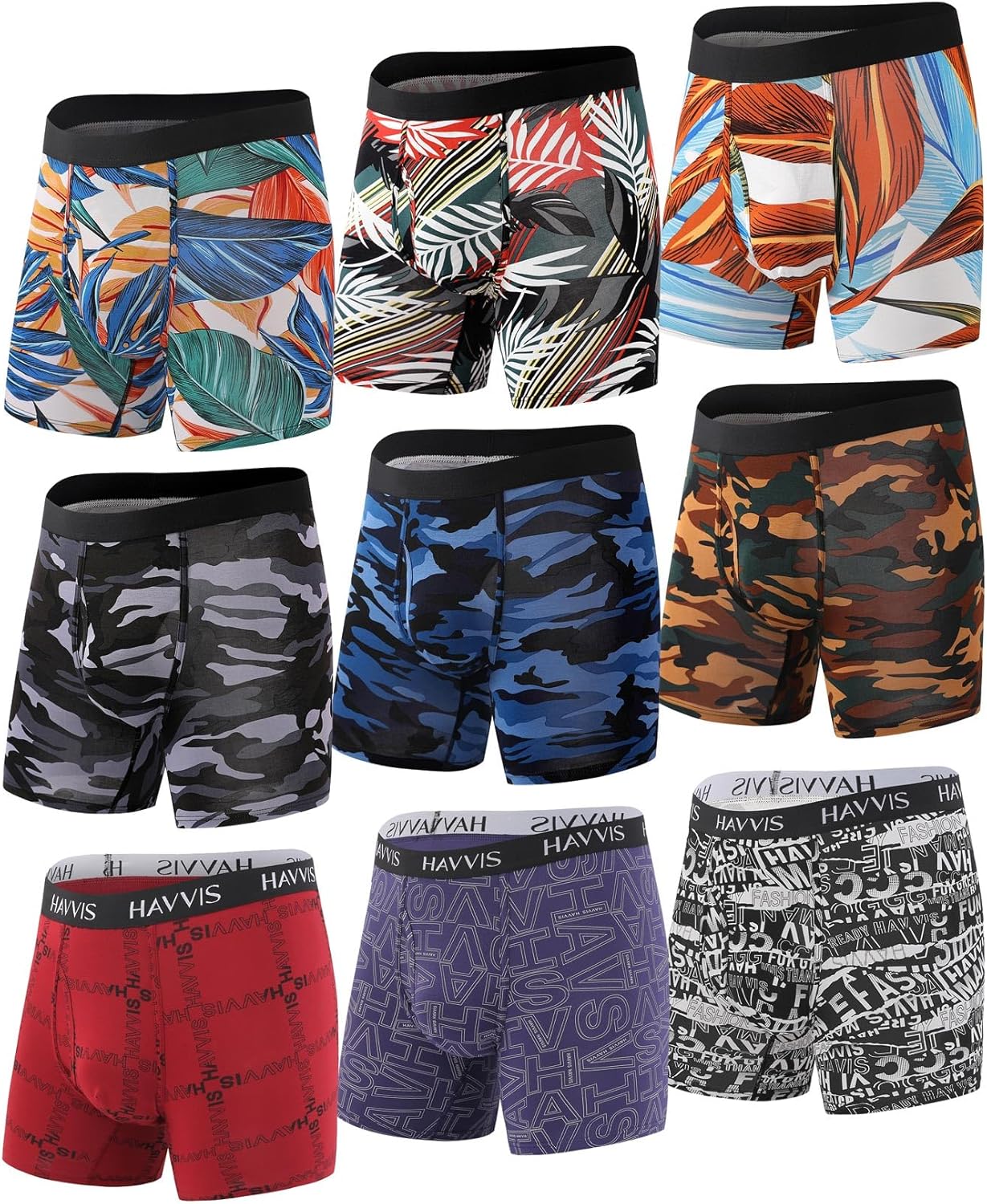 HAVVIS Men's Performance Underwear Boxer Briefs for Comfort