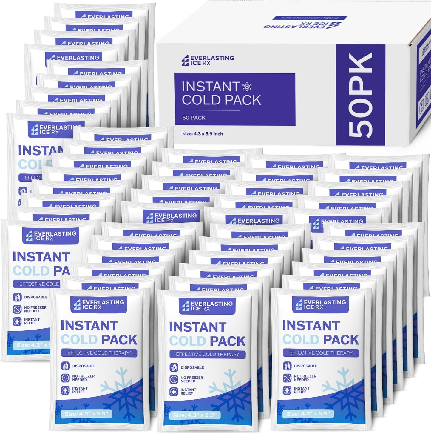 Everlasting Ice RX Instant Cold Packs for Pain Relief