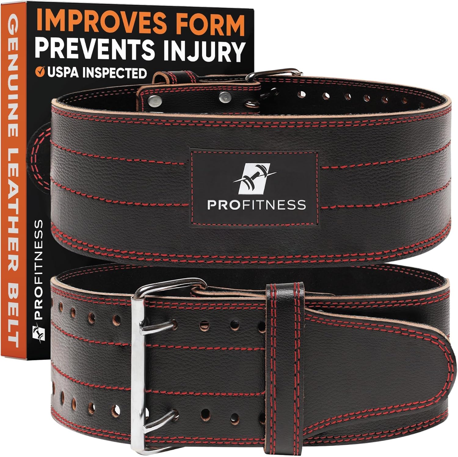 ProFitness Weight Lifting Belt for Enhanced Core Stability and Comfort