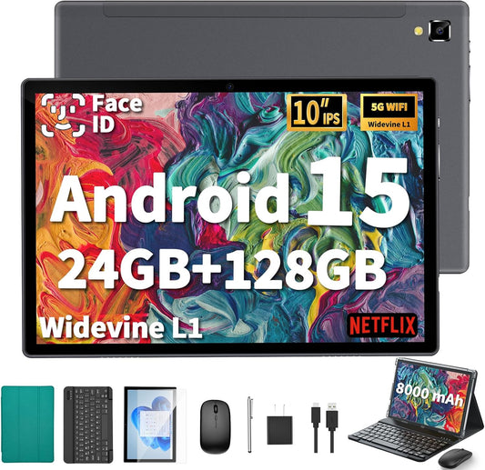 YOBANSE 2025 Tablet with Keyboard: 24GB RAM, 128GB Storage