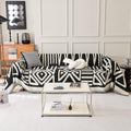 Boho Chenille Couch Cover for 3 Cushion Sofa - Non Slip, XL
