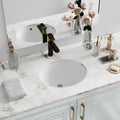 Undermount Bathroom Sink Oval 18x15in - Durable Fireclay Oval Sink