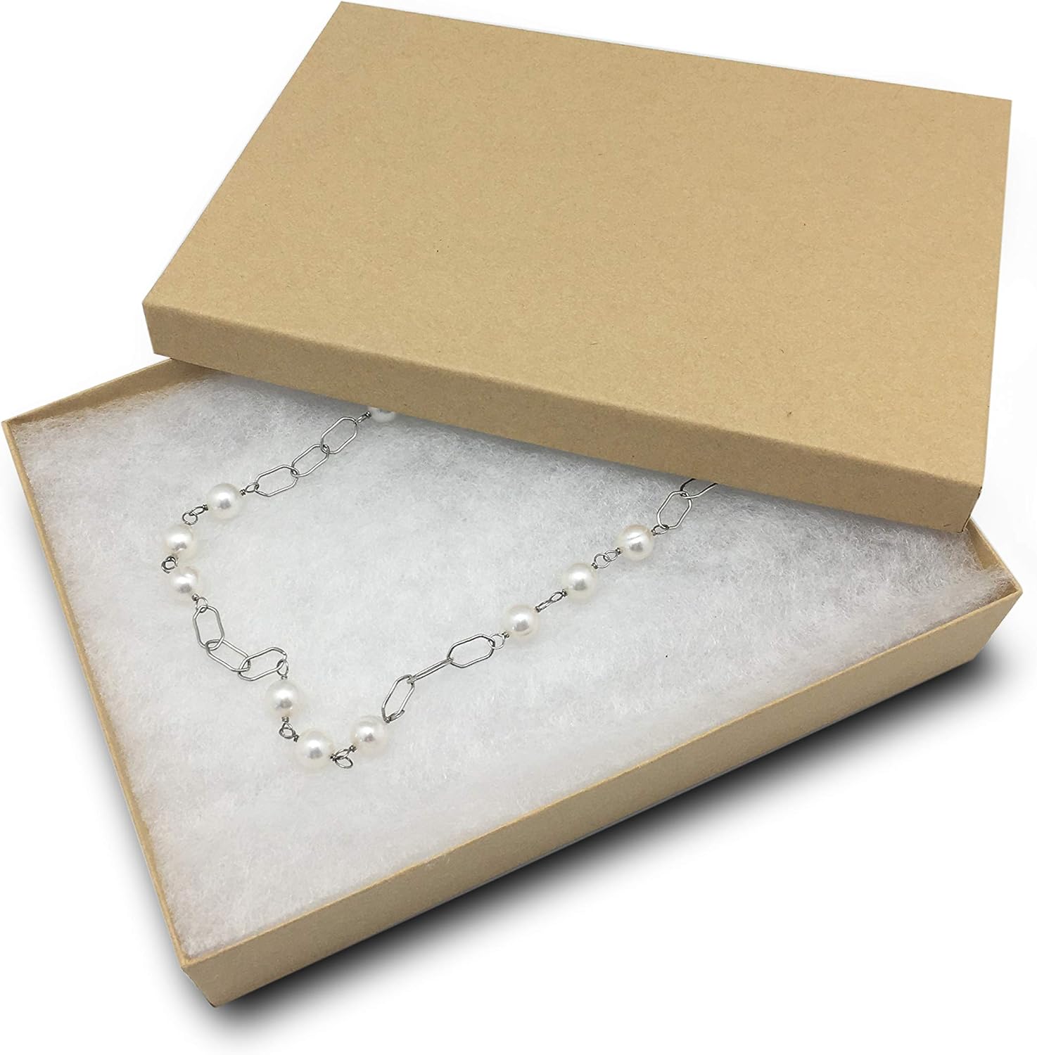 25-Pack Cotton Filled Cardboard Jewelry Boxes for Shipping