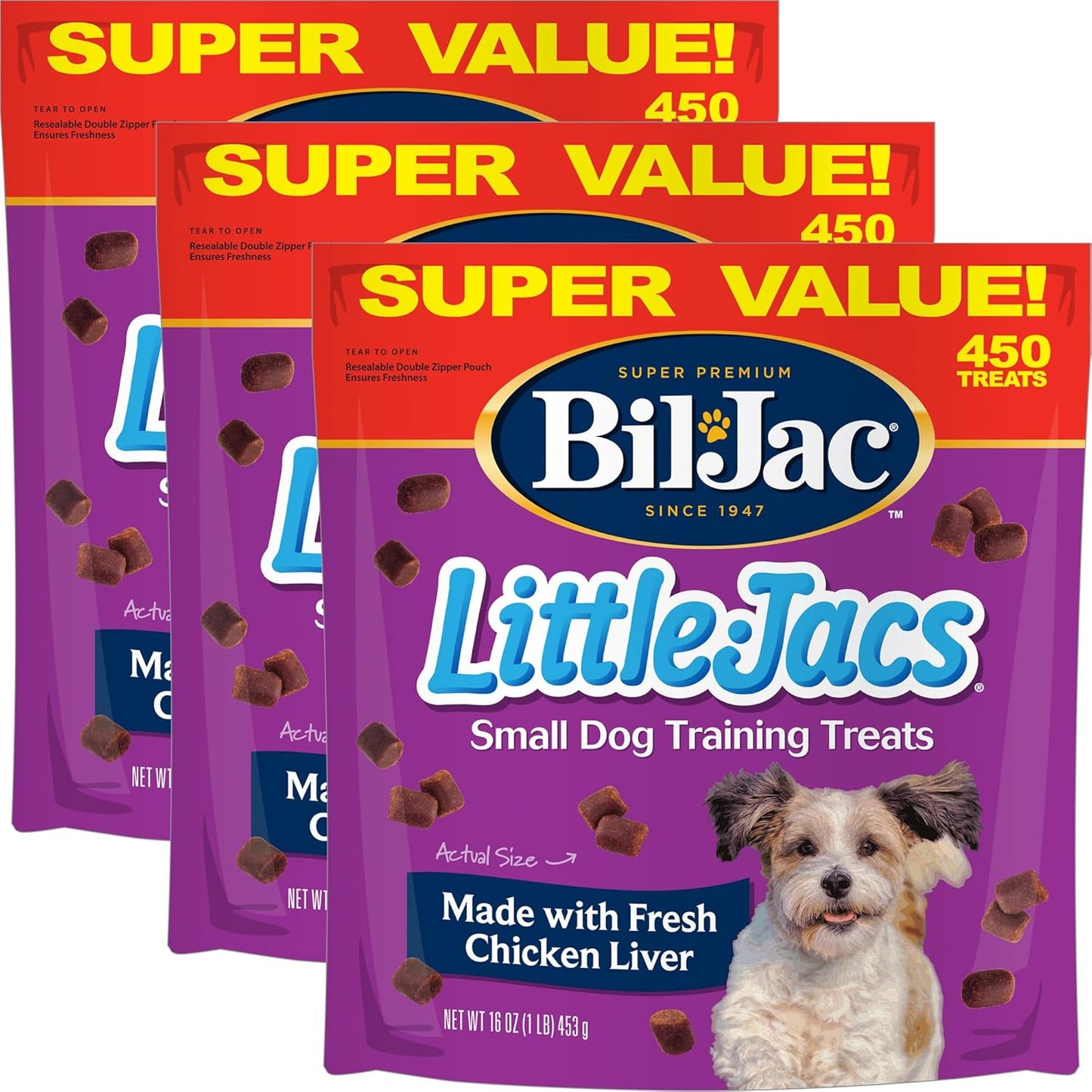 Bil-Jac Little Jacs Small Dog Training Treats for Puppies