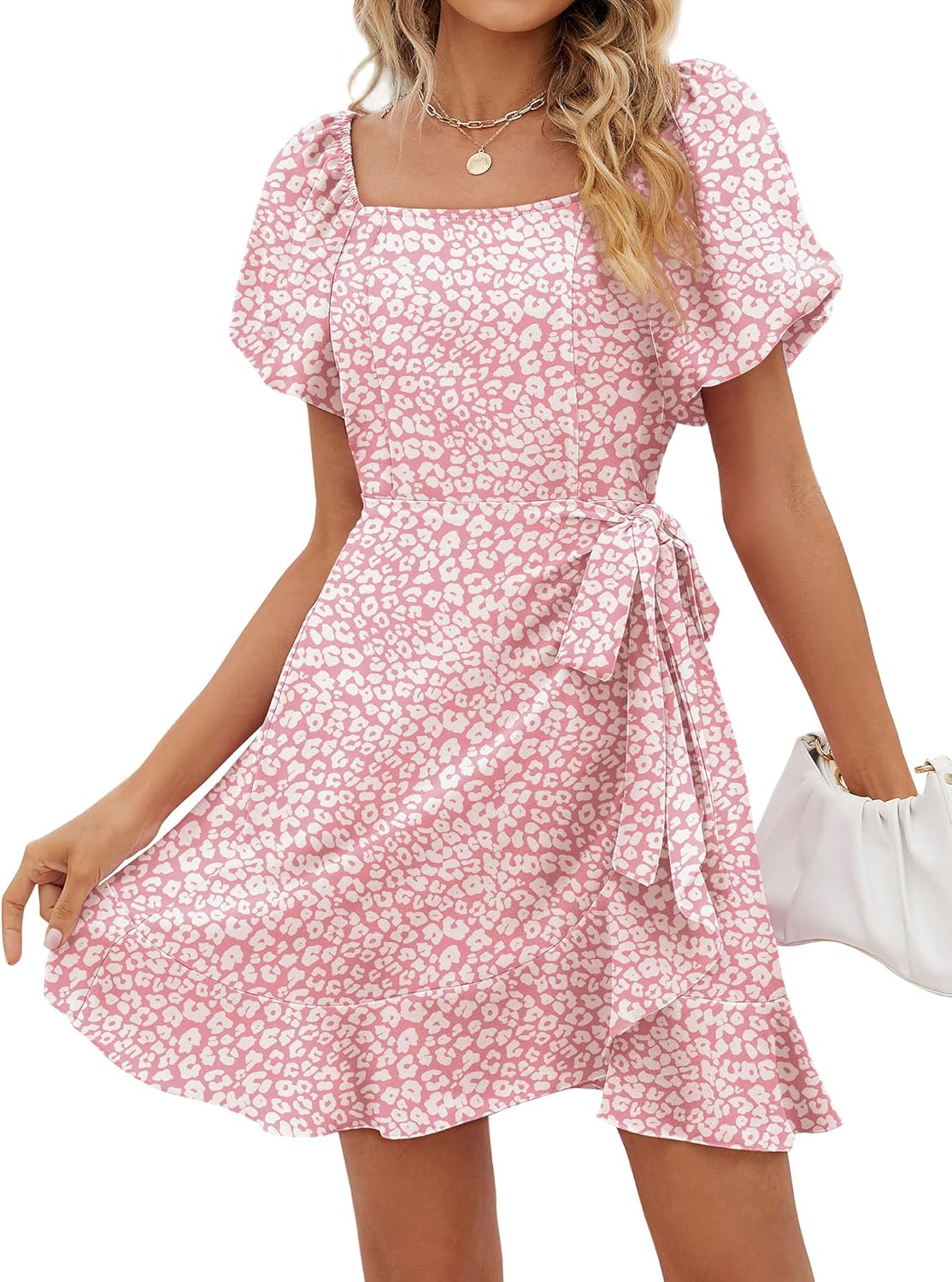 Stylish Summer Dresses with Puff Sleeves and Tie Waist Design