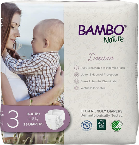 Bambo Nature Hypoallergenic Dream Baby Diapers for Comfort