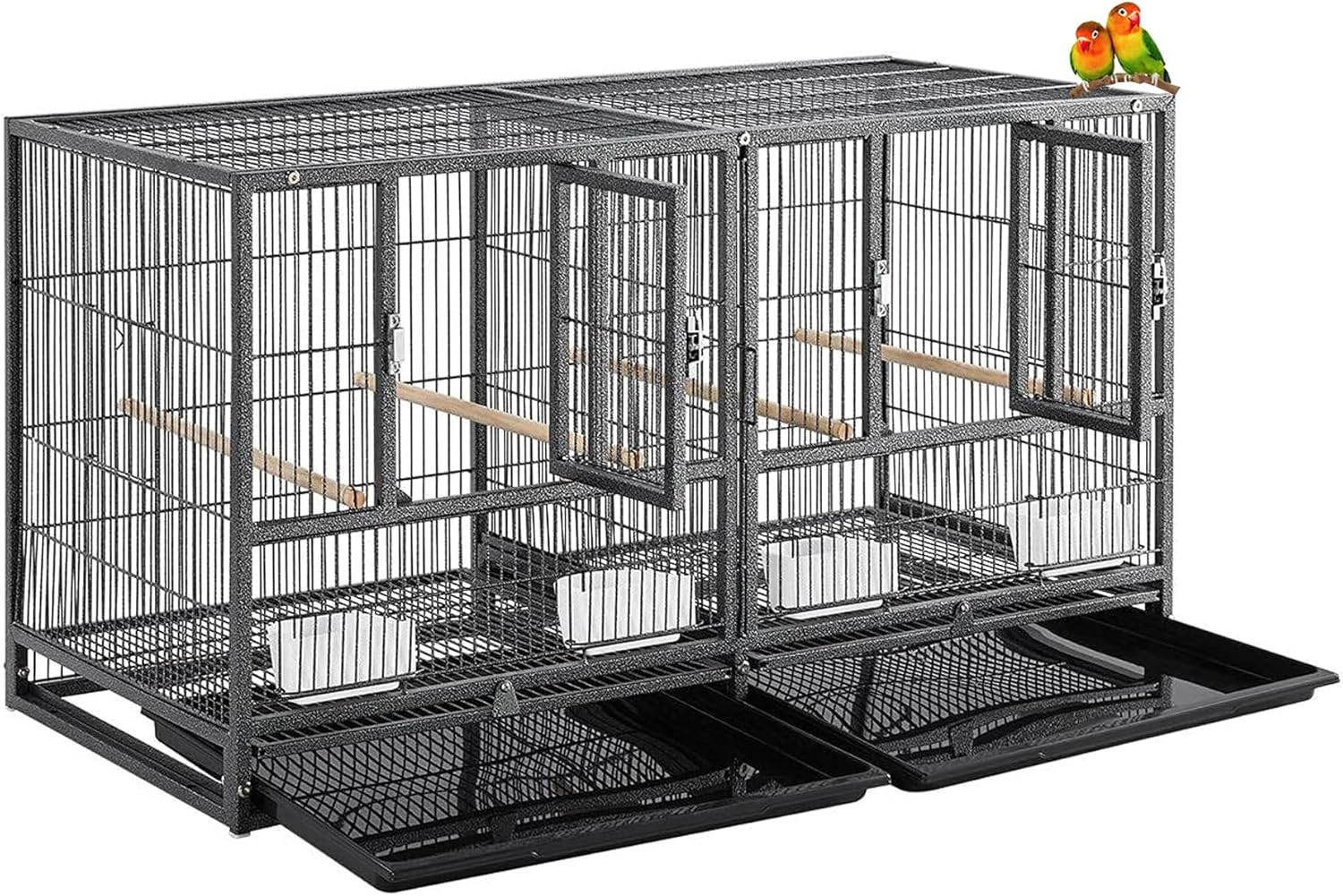 Combo Stacker Center Divided Breeder Cage for Small Birds