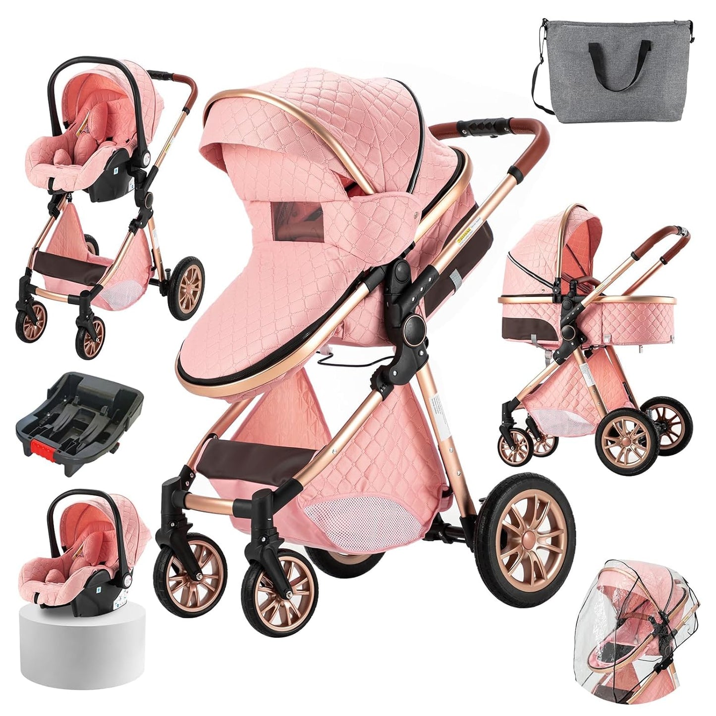 3 in 1 Baby Stroller Travel System for Newborns and Infants