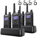 T3G IP67 Waterproof Walkie Talkies Rechargeable 4 Pack - Heavy Duty