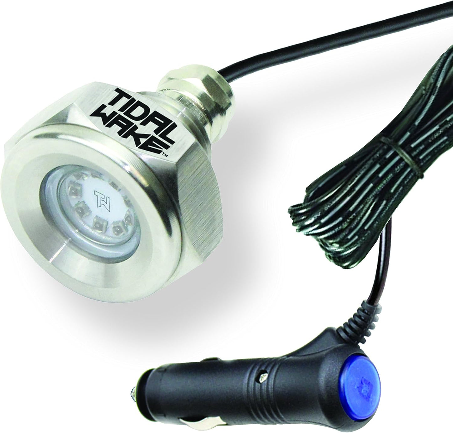 Tidal Wake Underwater LED Boat Drain Plug Light for Easy Install