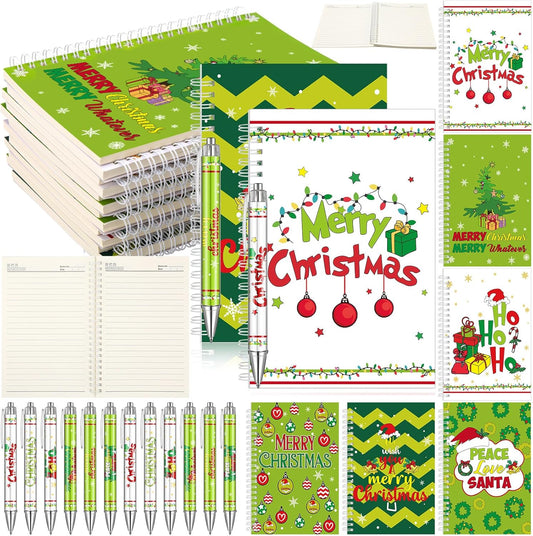 36-Pc Christmas Notepad Set with Pens