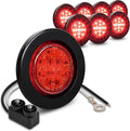 TRUE MODS 2.5in 12V Red Round LED Clearance Side Marker Lights - DOT
