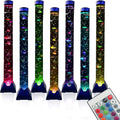4FT LED Bubble Tube Floor Lamp with 10 Fish - Tall Aquarium Night