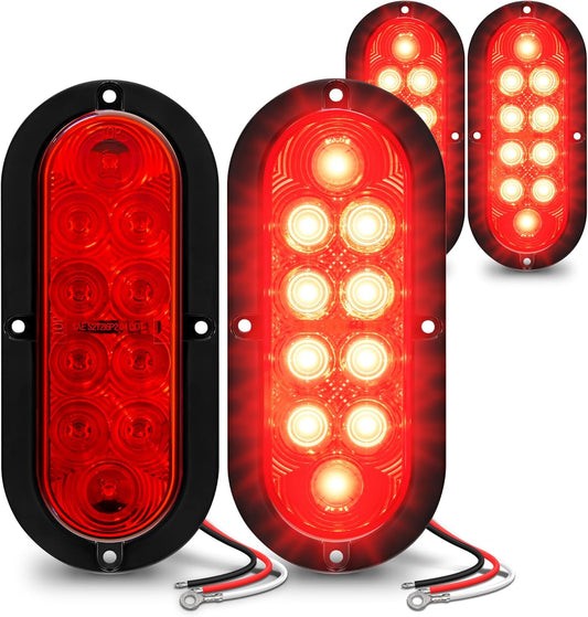 TRUE MODS 6 inch Red Oval LED Trailer Tail Light Kit Review