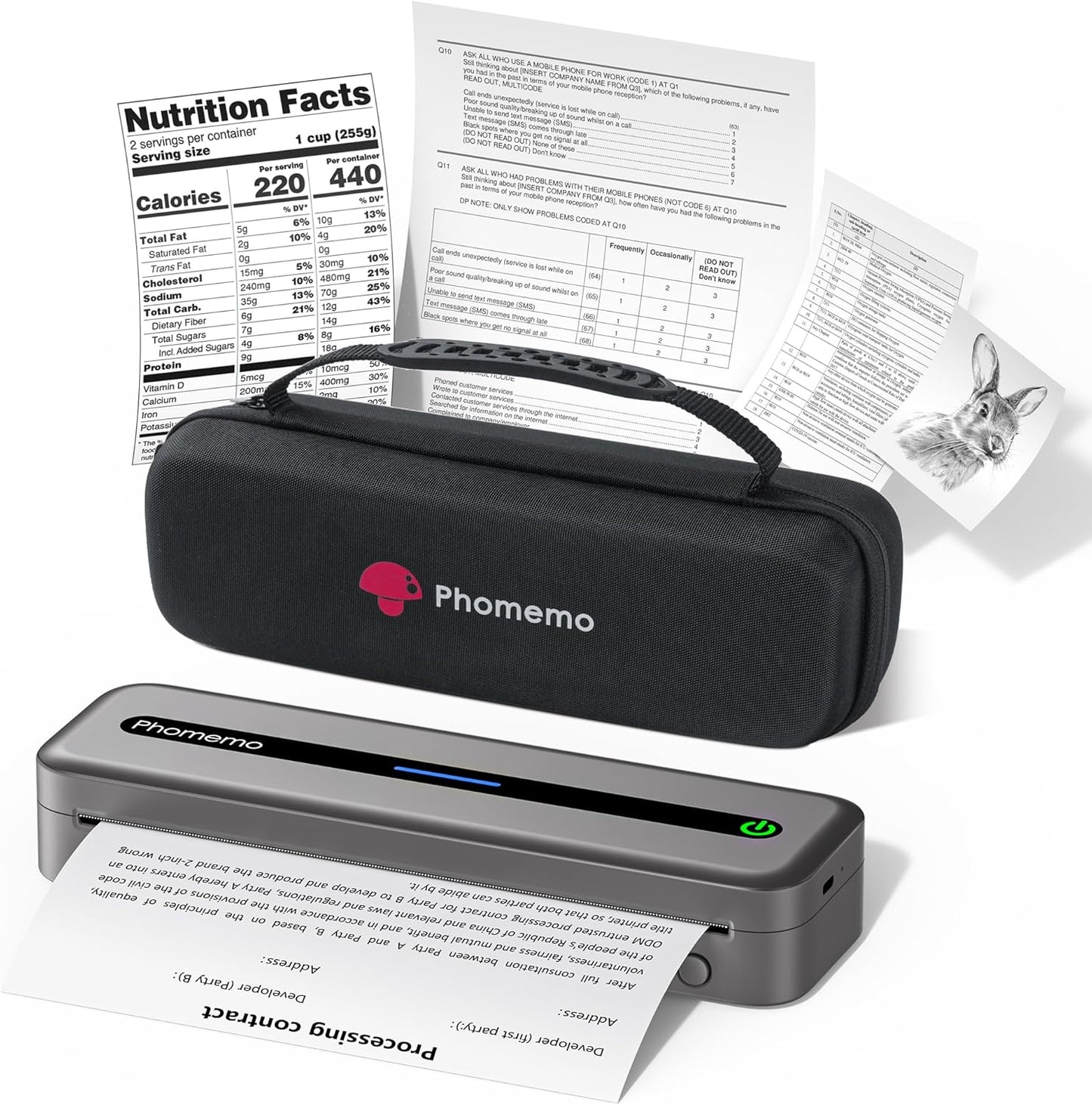 Phomemo Portable Wireless Printer for Travel and Office Use