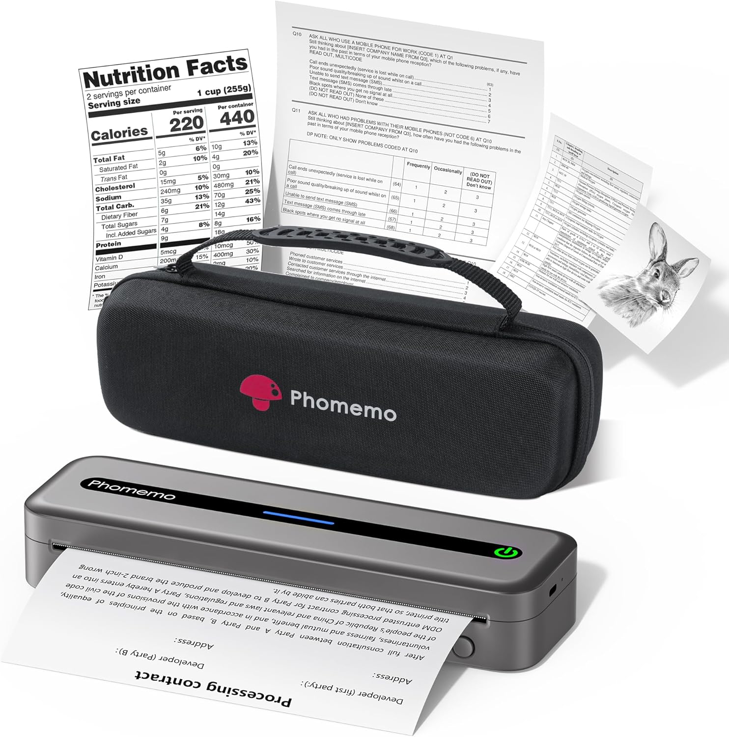 Phomemo Portable Wireless Printer for Travel and Office Use