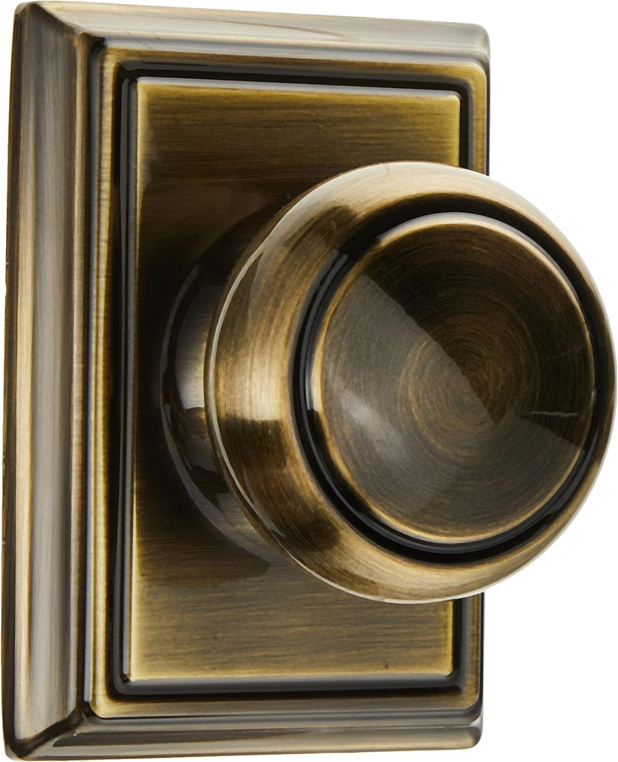 SCHLAGE Passage Knob in Antique Brass for Interior Doors