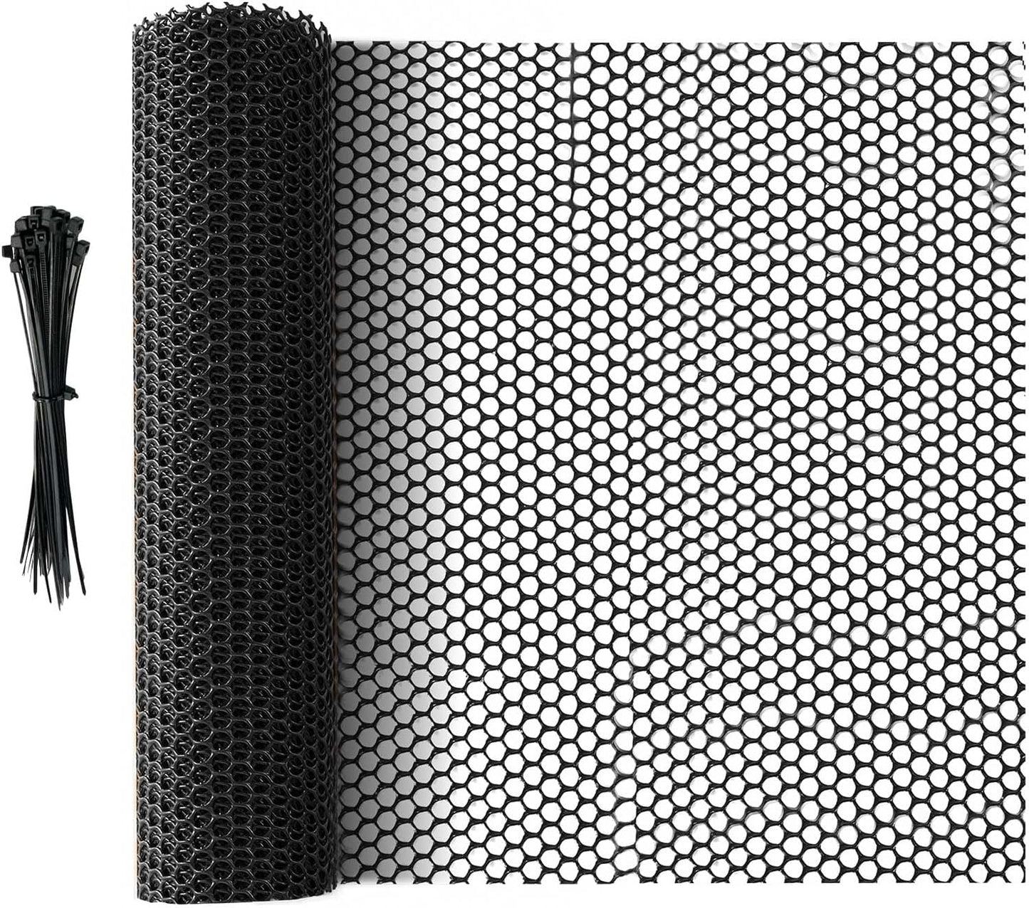 Versatile Black Plastic Fencing for Animal Barriers and Gardens