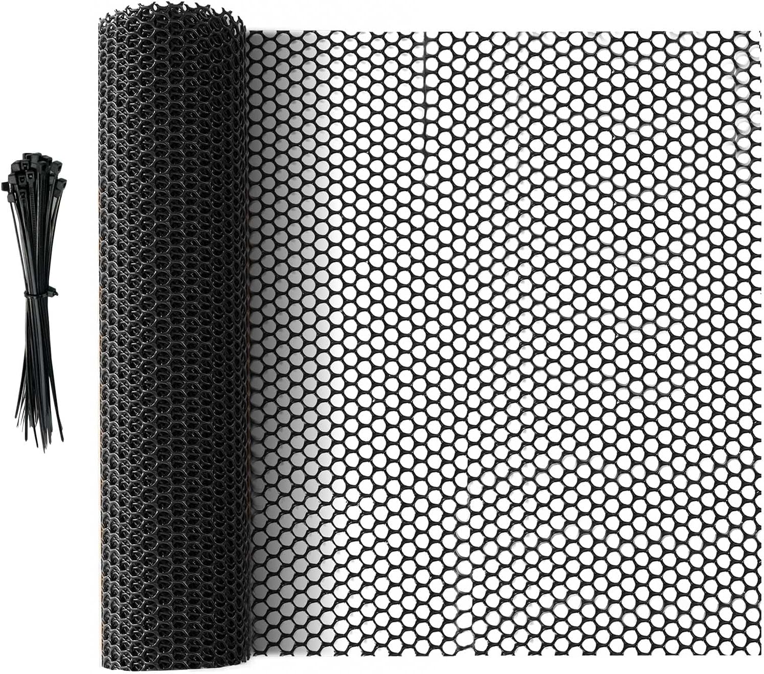 Versatile Black Plastic Fencing for Animal Barriers and Gardens