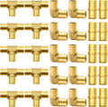 30pcs 3/4ft PEX Fittings Set - Tees Elbows Couplings Combo