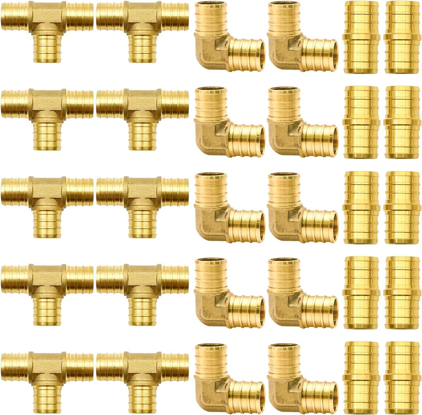 30pcs 3/4 PEX Fittings Set for Easy Plumbing Installations