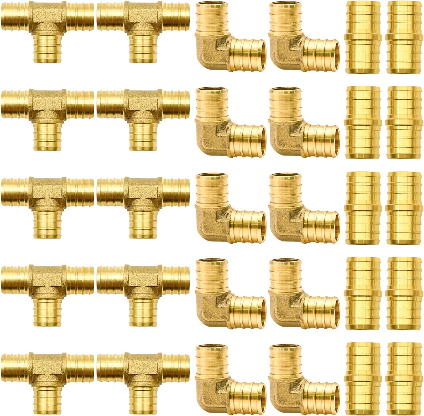 30pcs 3/4 PEX Fittings Set for Easy Plumbing Installations