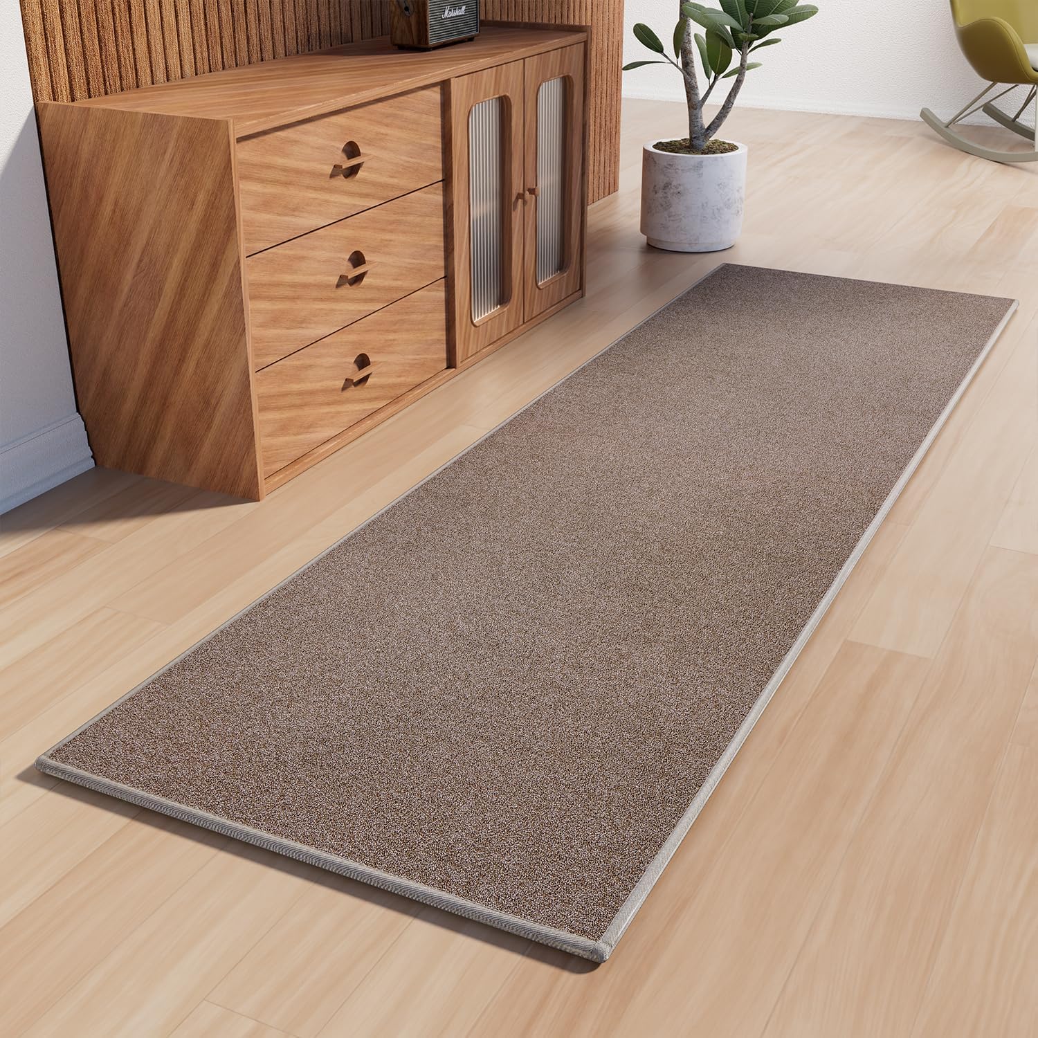 Runner Rug with Non Slip Rubber Backing for Kitchen and Hallway