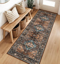 Lahome Hallway Runner Rug 2x6 - Washable Non-Slip Thin Runner