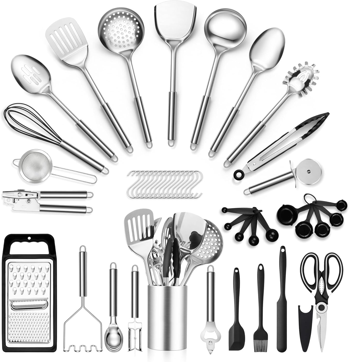 E-far Stainless Steel Kitchen Utensils Set for All Cooking Needs