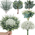 120 Pcs 5 Mixed Eucalyptus Greenery Stems Artificial Baby Breath